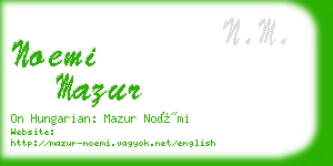 noemi mazur business card